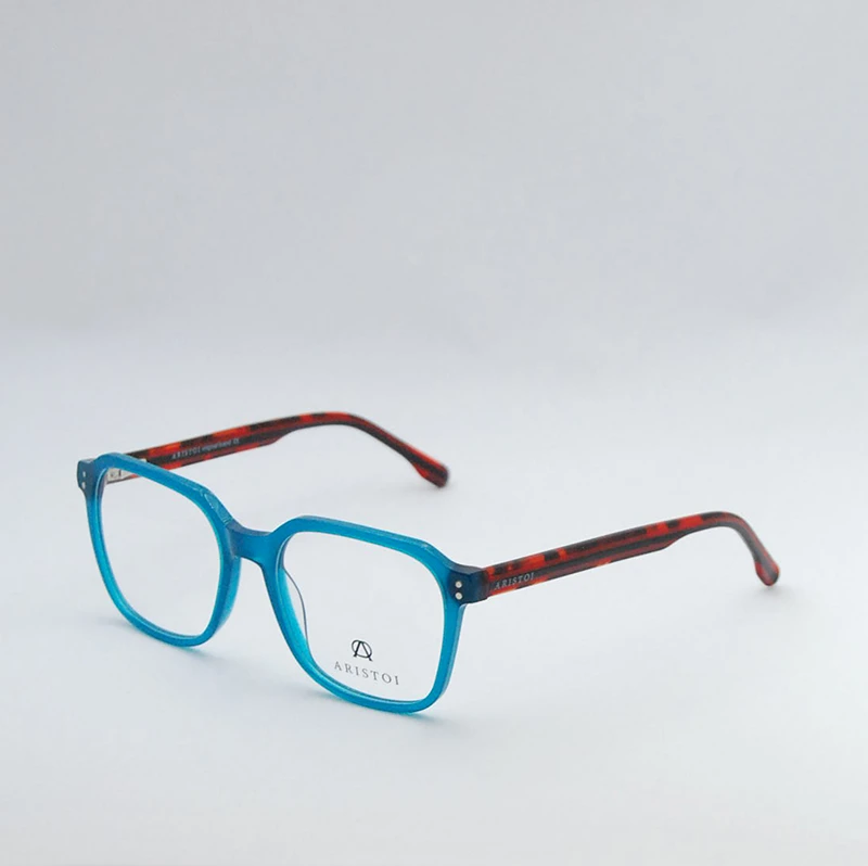 lunette de vue unisex avec clips solaire bleu marque Aristoi